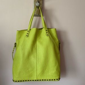 Elliott Lucca Yellow Leather Tote